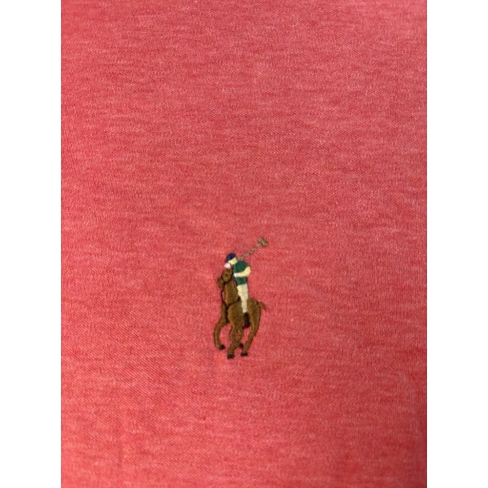 Polo Ralph Lauren Short Sleeve Collared Polo Shirt Size Large Coral Flesh Pony